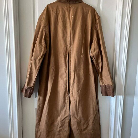 Vintage Scully RangeWear Men's Brown 100% Cotton Canvas Duster Coat size XL - Picture 2 of 6